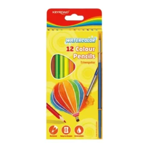 12 crayons aquarelle avec pinceau