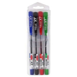 Pochette de 4 Stylos couleurs à billes Krish X7 